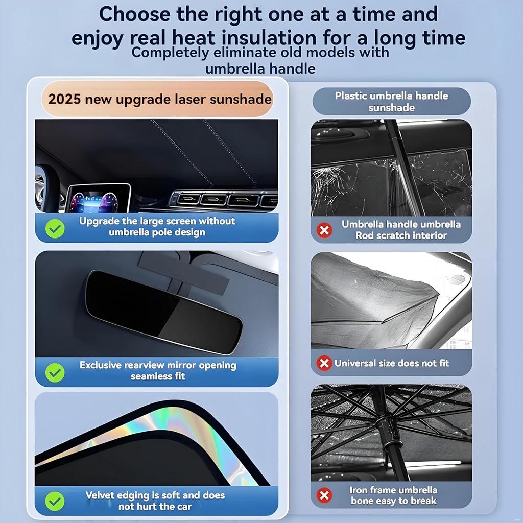 Солнцезащитная шторка на лобовое стекло для BMW X5 - Складная солнцезащитная шторка на лобовое стекло X5 2014-2025 Аксессуары Защита автомобиля от солнечных лучей Перекрывающаяся УФ-отражающая