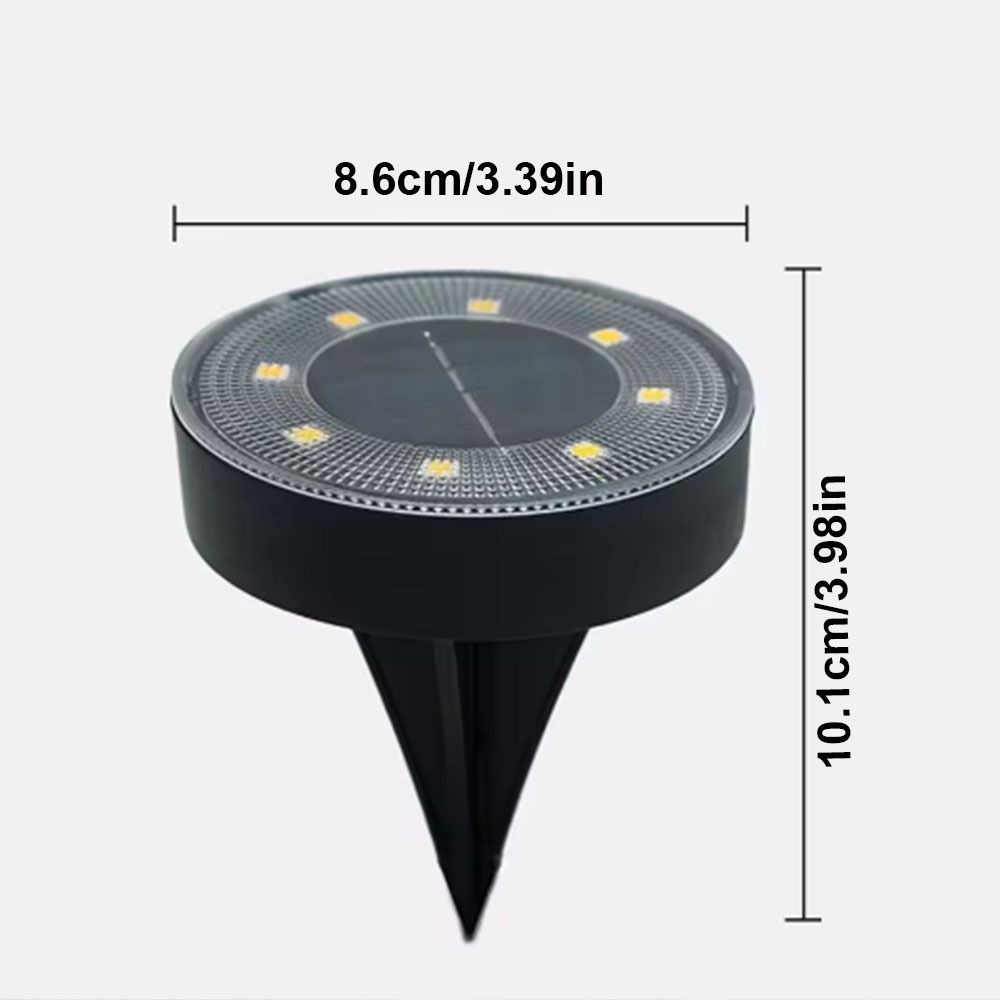 2Pcs Super Bright Solar Buried Lights Solar Power Lawn Lamp Path Deck Lights Garden