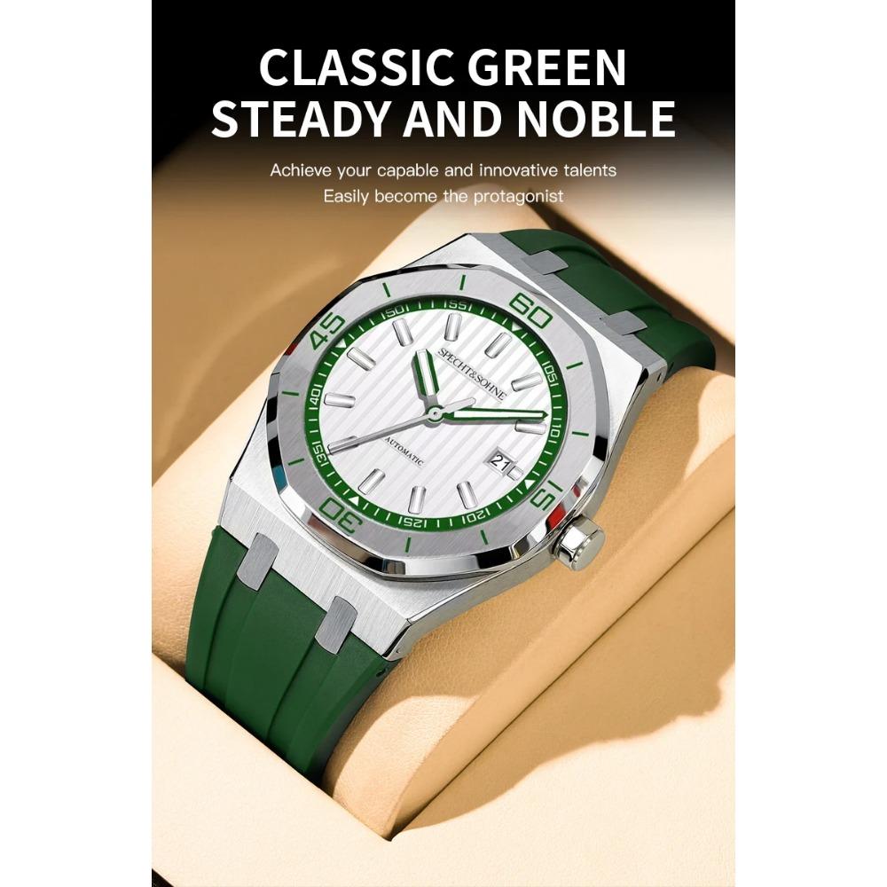 Новые Роскошные Автоматические Механические Часы Specht & Söhne Япония 8215 Механизм Часы из Нержавеющей Стали Сапфировое Стекло Водонепроницаемые 40 мм