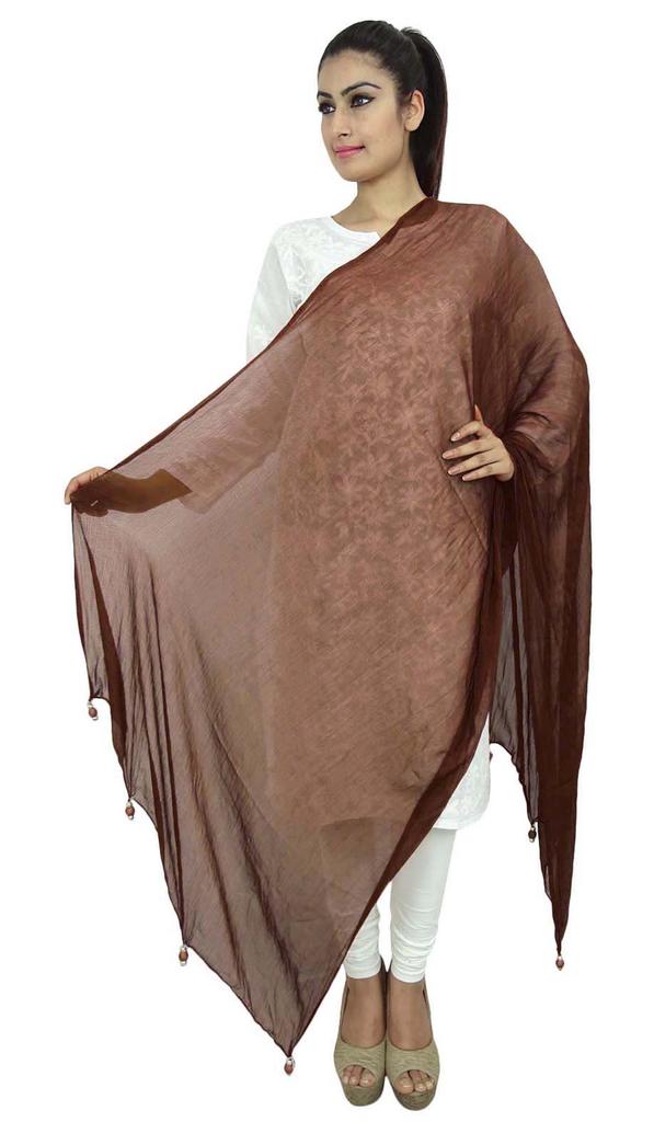 Индийский палантин Dupatta Chunni из смесового шифона, длинный шарф с запахом и кисточками