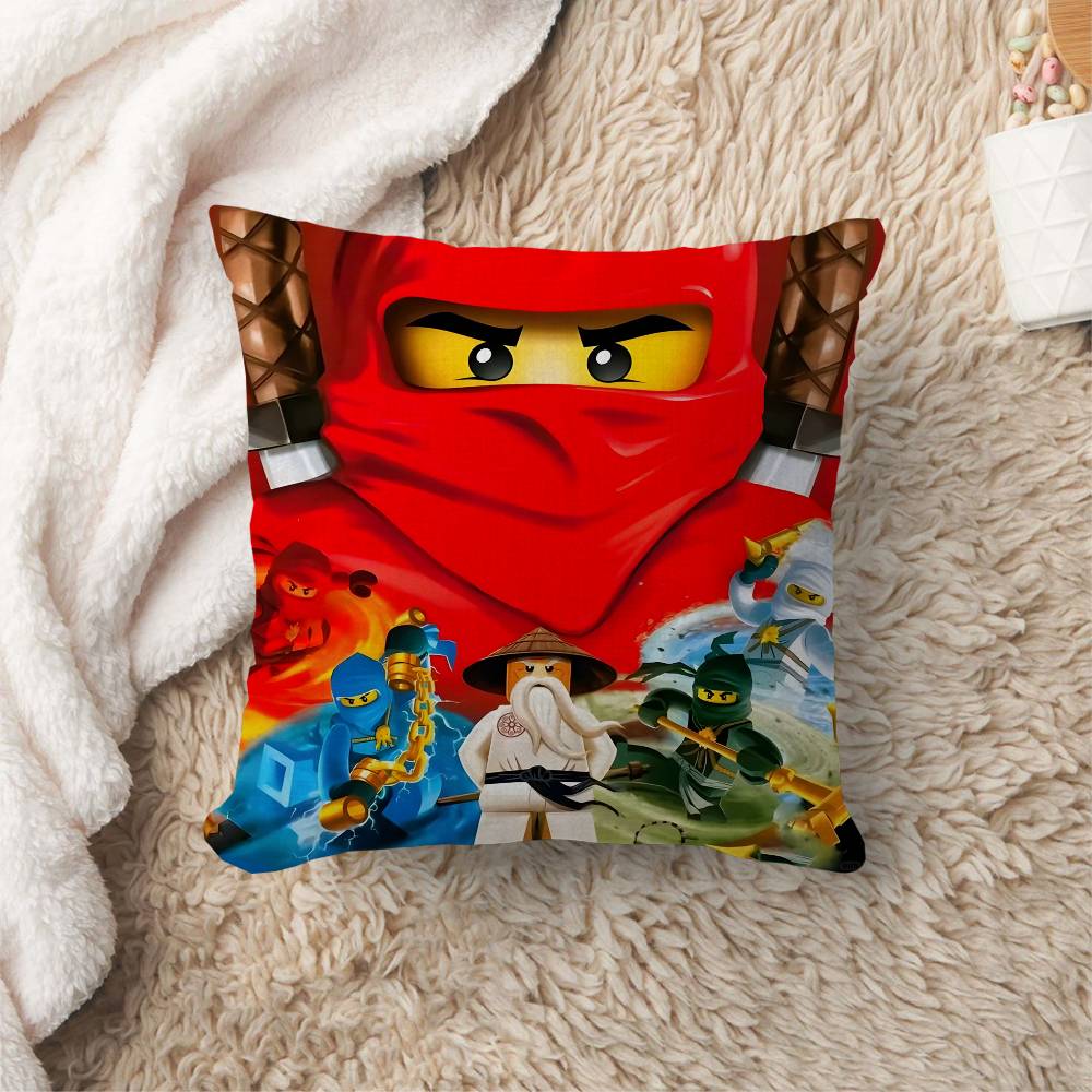 Мультфильм-N-Ninjago Персонализированные Картинки Текст Домашние Декоративные Подушки Бытовые Подарки 45X45См