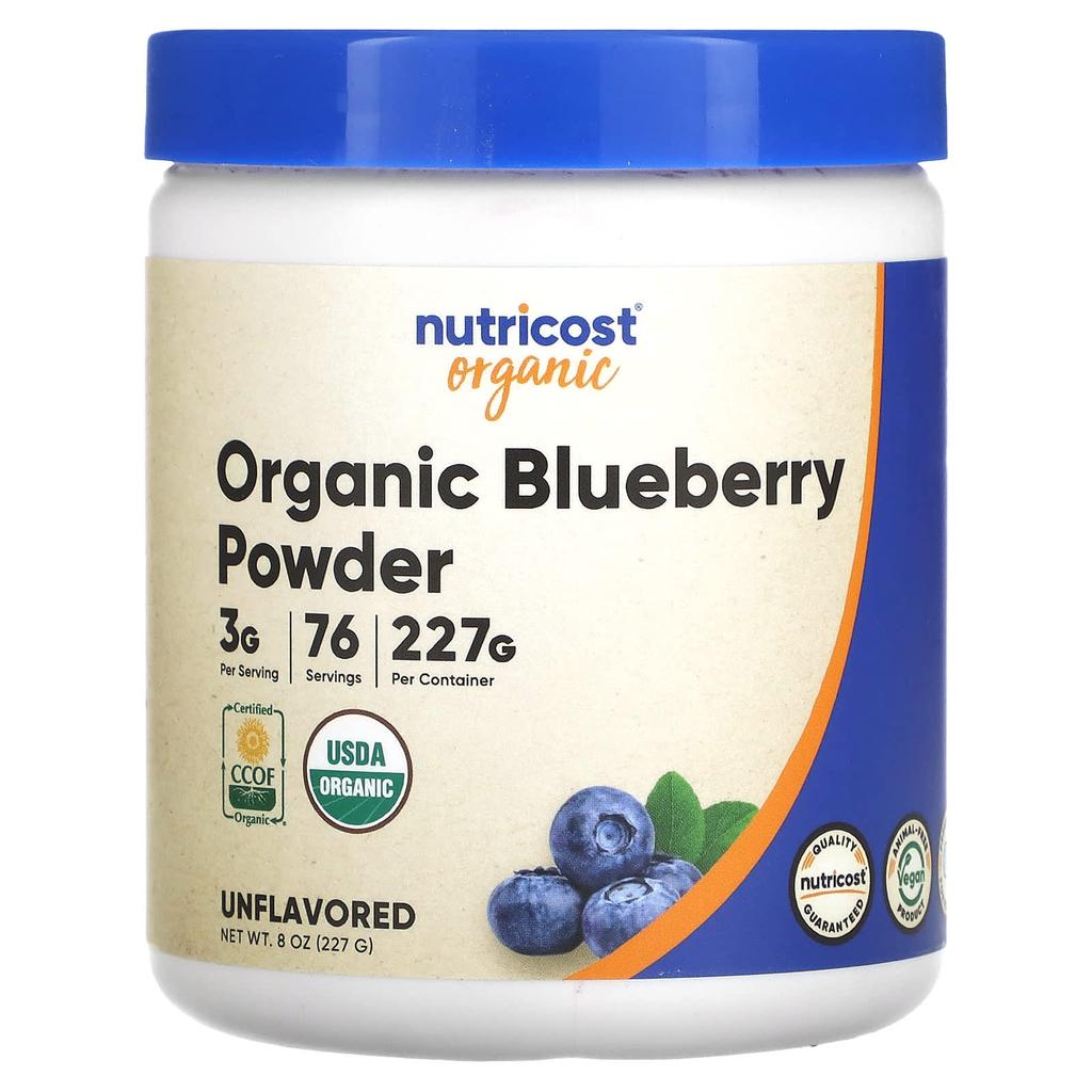 Nutricost Органический порошок черники, без ароматизаторов, 8 унций (227 г)