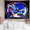 Sonic Print Tapestry, Backdrop, Easy Setup, Ideal for Bedroom, Office & Living Room, with Aesthetic Wall Hanging Decor.