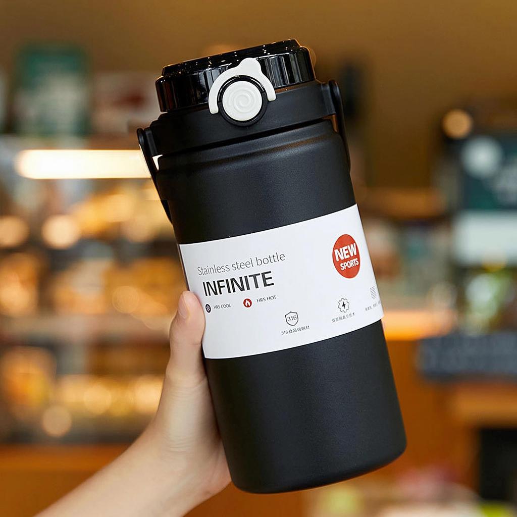 Нержавеющая сталь MYEEDA Water 1 бутылка для воды из нержавеющей стали с соломинкой для начальной школы кружка для воды легко и просто большая прямая нержавеющая сталь изолированная холодная