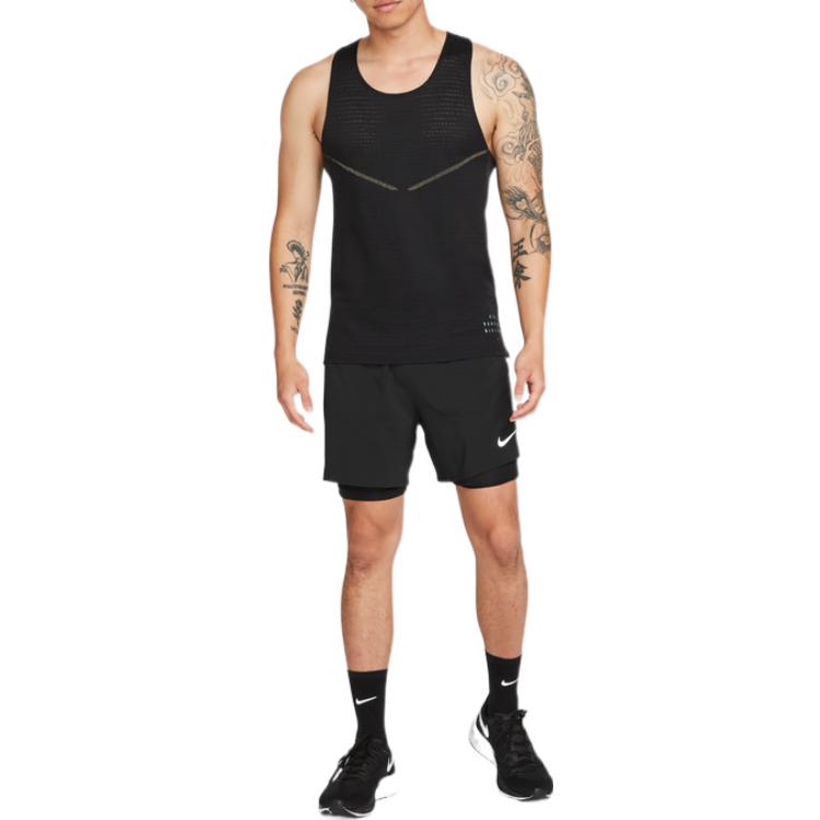 Nike Мужская черная майка для бега DM4776-010