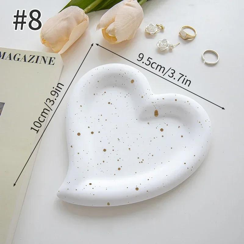 Креативный поднос для хранения нестандартных колец, демонстрационная тарелка для украшений, белая художественная гипсовая тарелка, домашний декор, реквизит для фотографий, чаши