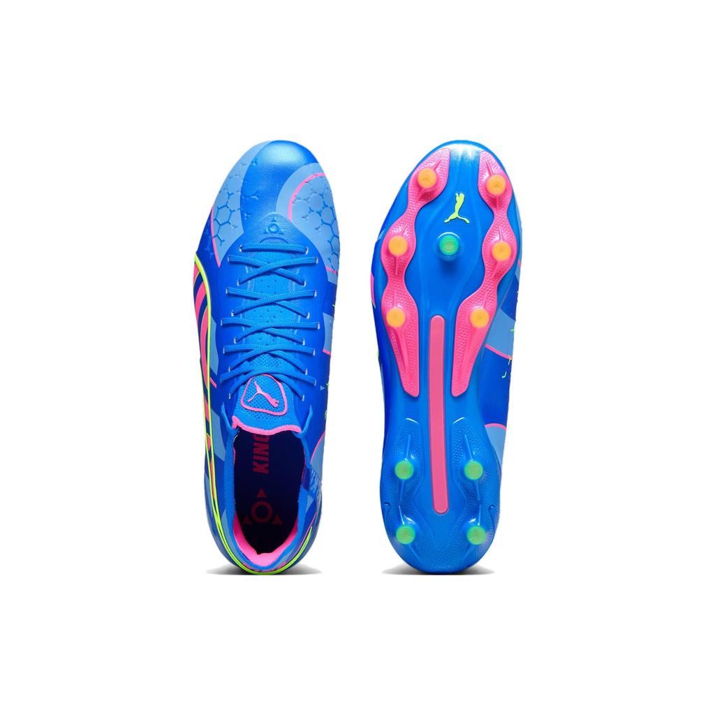 Puma King Ultimate FG AG Energy Pack Мужские кроссовки Синий Ультра-синий Светящийся-розовый 107553-01