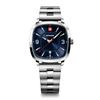 WENGER VINTAGE SPORT Men's Watch, Stainless Steel Case (316L), Blue Dial, Silver Stainless Steel Bracelet, Quartz Movement, 50m Water Resistance, Anal