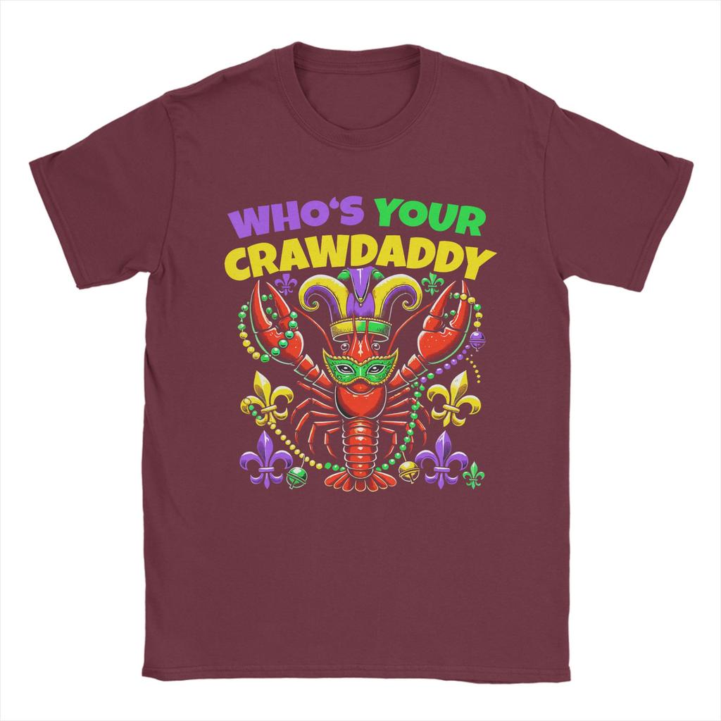 Whos Your Crawdaddy Раки Марди Гра Футболка Летняя Хипстерские Футболки Унисекс Хлопок Круглый Вырез Большой Размер XL Одежда Короткий Рукав
