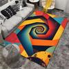"Colorful Abstract Spiral Pattern Carpet with Geometric Design Style" Suitable for use as an anti-slip for living room bedroom sofas