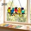 2D Acrylic Hanging Decoration Colorful Birds Sun Catcher, Decoration, Stained Glass Flat Catcher Style Cute Suncatcher for Window Wall Front