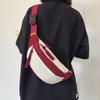 Color Blocked Chest Bag, Women's Casual Simple Crossbody Bag, Motorcycle Sports Small Bag, Versatile Waist Bag