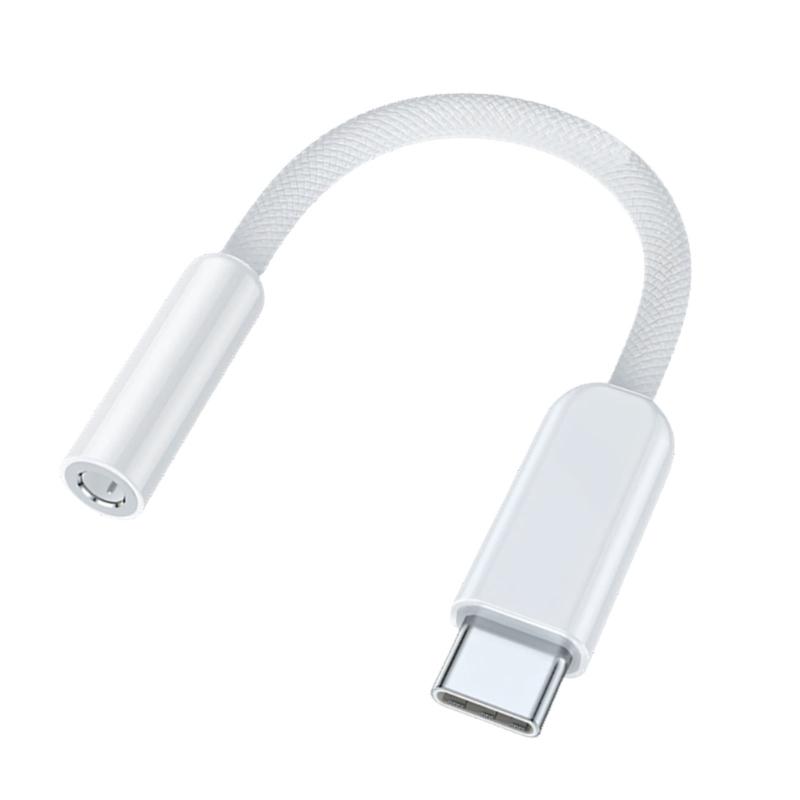 Дорожный плетеный USB C Male на 3,5 мм Female Адаптер-шнур для наушников Поддерживает качественную передачу звука