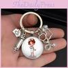 Nurse Care Dental Keychain With Medical Syringe And Stethoscope Gift Pattern