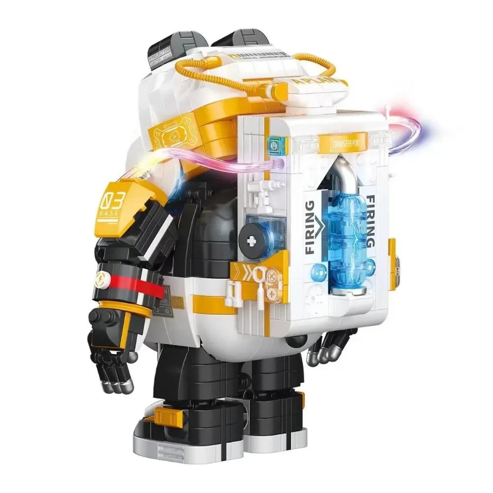 MOC Space Panda Astronaut Figures Building Blocks Half Mecha Astronaut Assembly Model Toys Ornaments Gift for Boys No Box