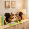 Realistic Squirrel Plush Toy Cute Lifelike Stuffed Animal Adorable Soft Doll Cuddle Pillow Boys Girl Kids Bedtime Companion Gift