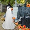 Halloween Decorations Spooky Halloween Ghost Decorations for Front Porch Yard Light-up Standing Ghost with Witch Hat for A
