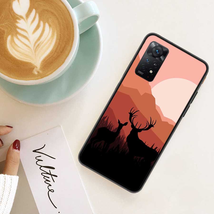 Чехол для телефона Shooting Elk in The Sunset Forest для Redmi Note 13 Pro 5G Plus 12 12C 10 10A 10C 9 9A 9C 9T 8 8A K60 K70 Pro Xiaomi