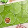 Set of Tempered Glass Kitchen Boards with Lime Graphics 2x40x52 cm