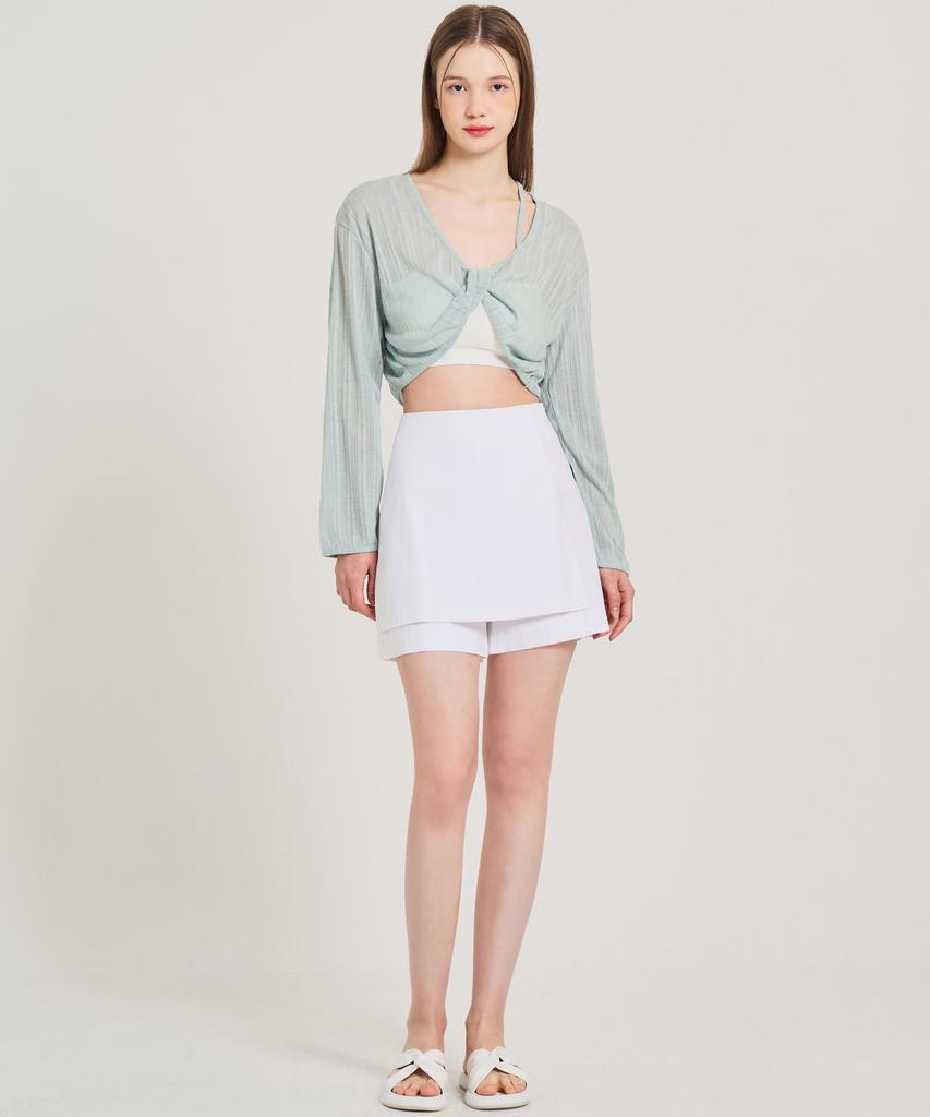 HYEYEONG KIM Wrap Shorts - White