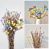 26Pcs Artificial Easter Spray Vines with Pastel Eggs And Berries Spring Floral Stems Easter Egg Twig Branches for Floral Arrangement Home Decor