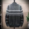 Men's Fall And Winter Casual Sweater Jacket Warm Knit Sweater Hooded Hoodie