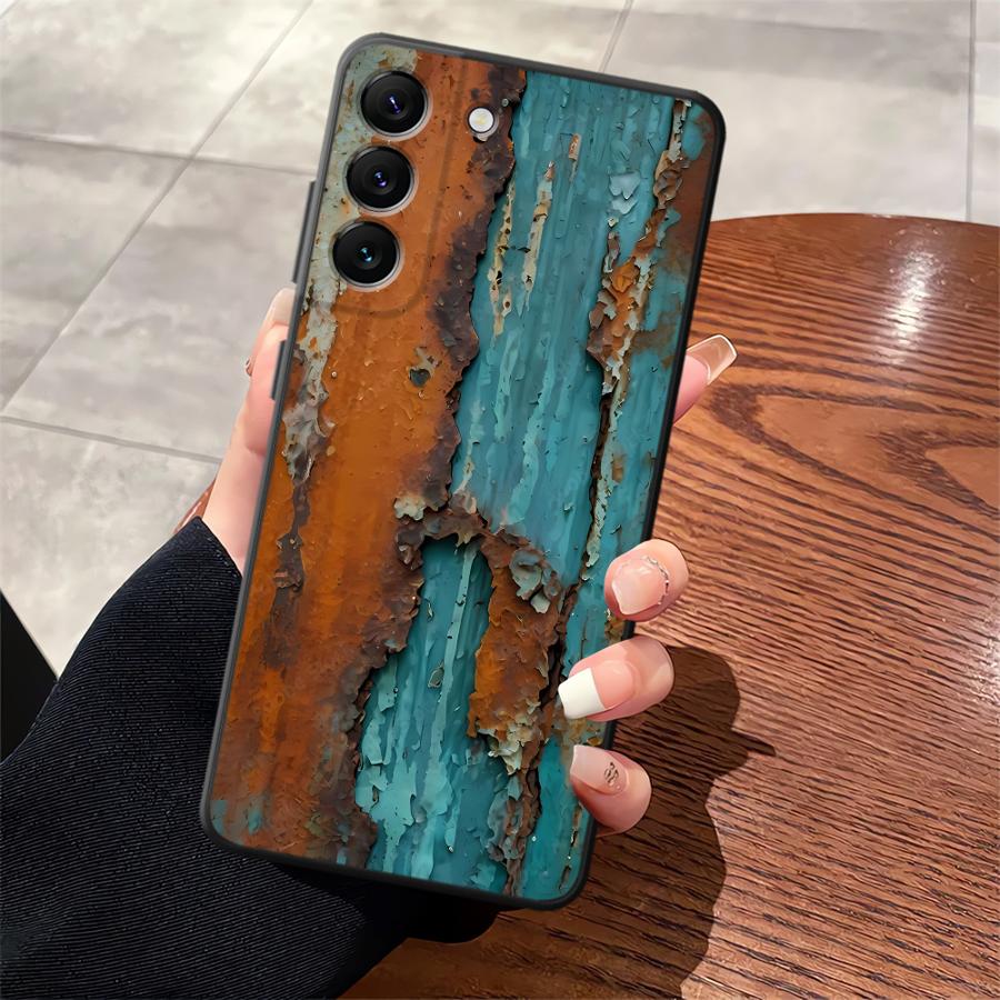 Ретро-кейс с эффектом ржавчины для Samsung Galaxy A14 A15 A12 A13 A34 A72 A73 A17 A24 A23 A54 A71 A51 A52 A16 Чехол для телефона