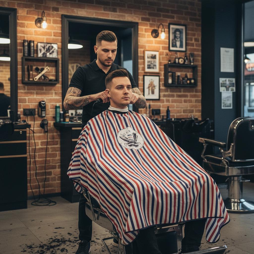 Large Barber' Hairdressing Cape for the Haircut Salon