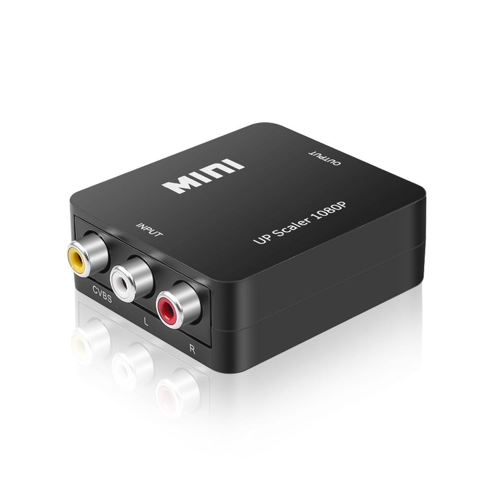 Мини-адаптер AV-HDMI, совместимый с RCA-HDMI конвертер HD 1080P 1920*1080 AV2HDMI, поддержка NTSC PAL, выход AV-HDMI