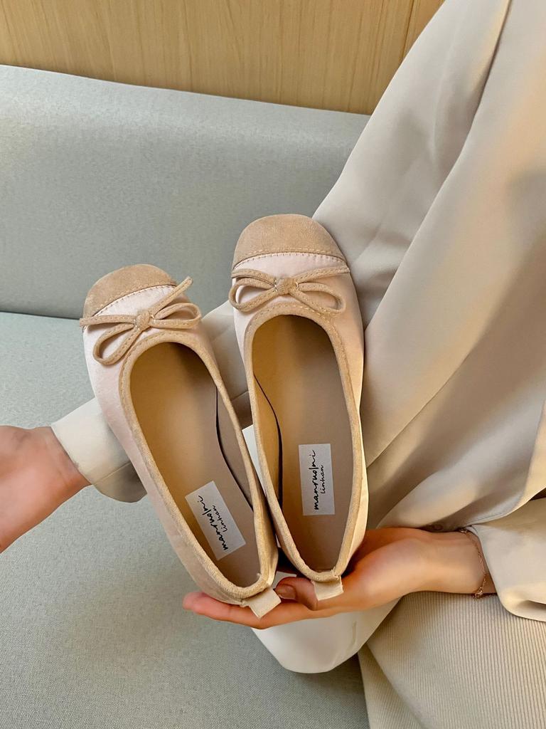 Flat-bottomed Gentle Evening Shoes French Small Red Single Shoes Women's Shoes 2025 Spring and Autumn Soft-soled Silver Ballet Shoes