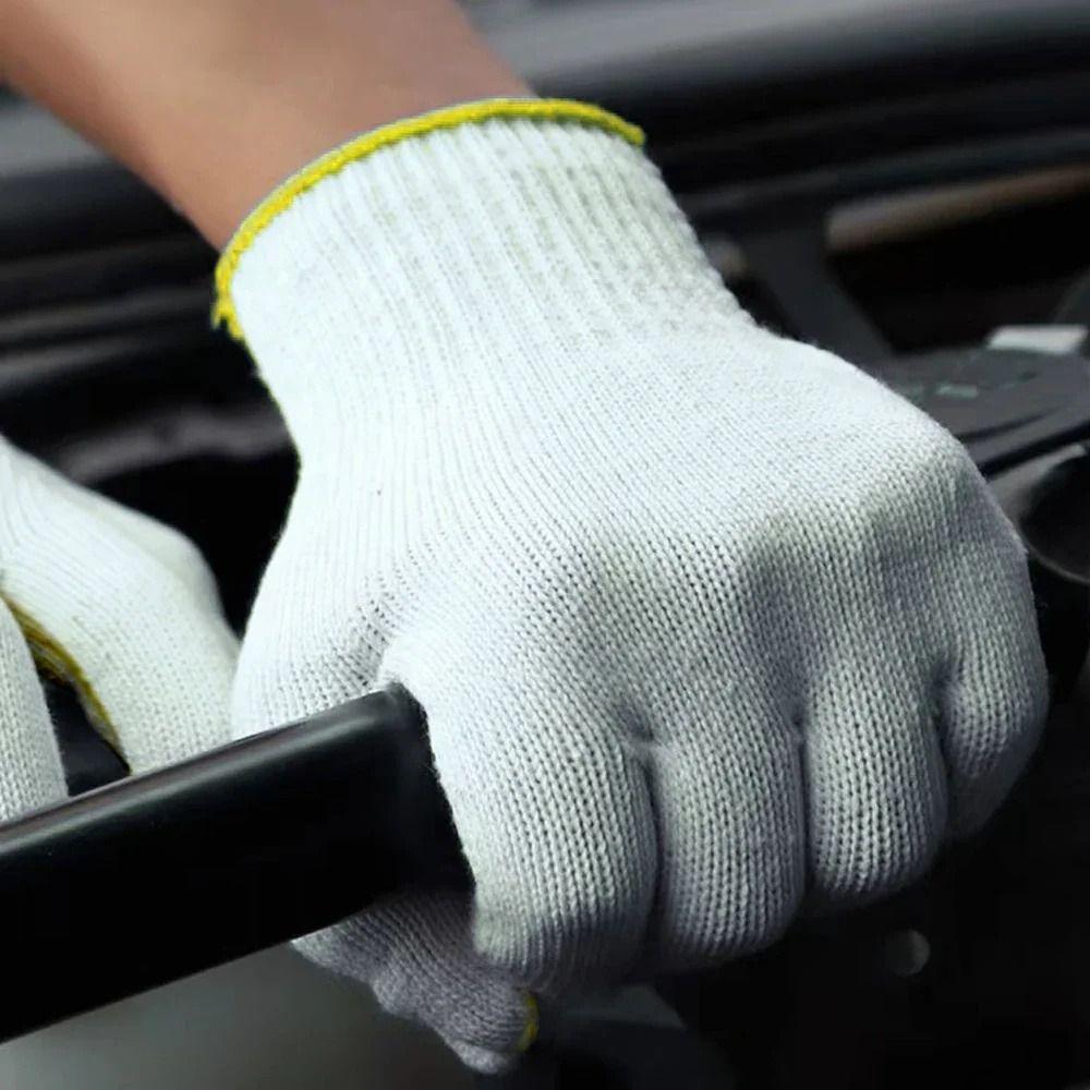 12 пар с точками Перчатки для защиты труда Противоскользящие перчатки для защиты рабочего места Промышленные складские перчатки