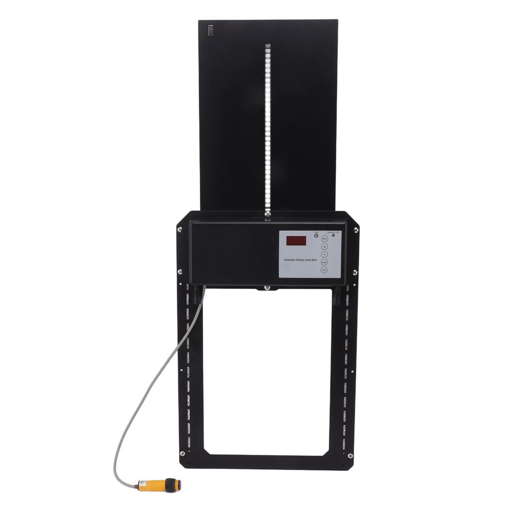 IP44 Автоматическая дверь курятника с подсветкой Инфракрасный антизажимной таймер Датчик света Пульт дистанционного управления