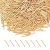 600Pcs Brass Tube Beads, Cadmium Free & Lead Free, Tube, Golden, 15x1.4mm, Hole: 1.2mm, 600pcs/set