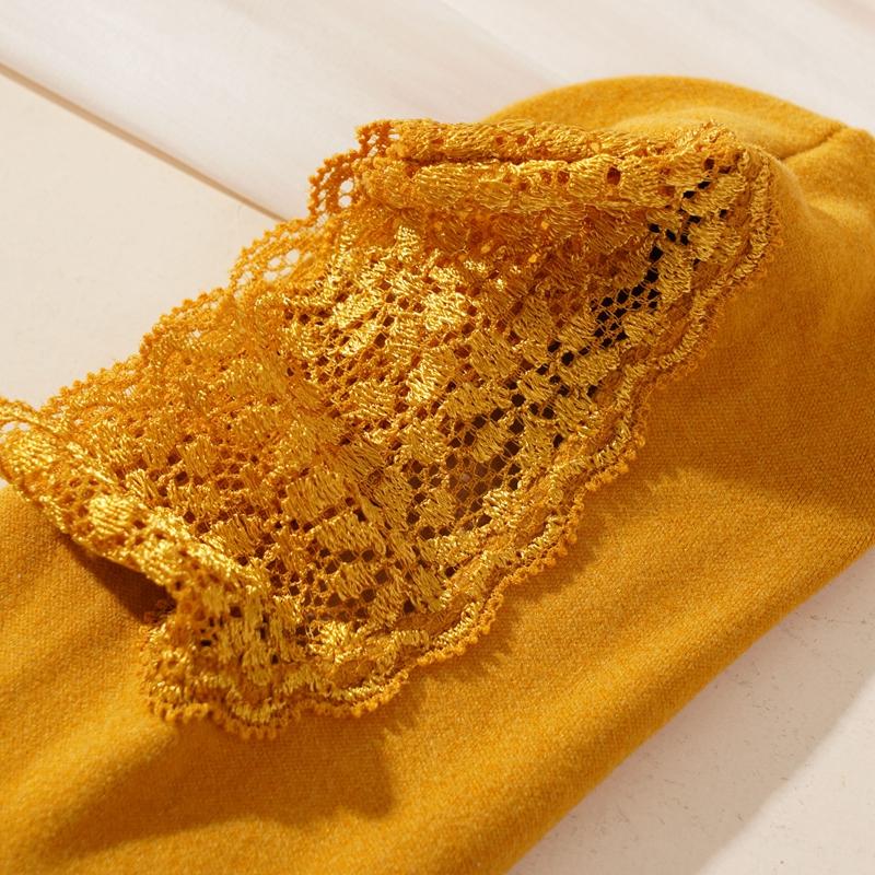 Женские осенне-зимние утолщенные теплые флисовые носки, кружевные носки до щиколотки, нескользящие носки-тахо