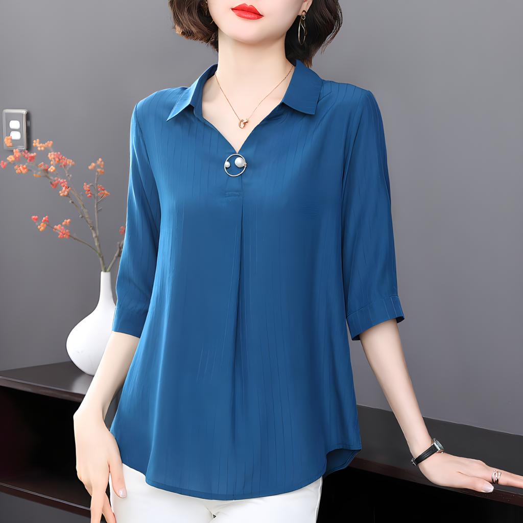 Летние женские рубашки с коротким рукавом, винтажные однотонные длинные свободные женские блузки, повседневный женский топ M-5XL