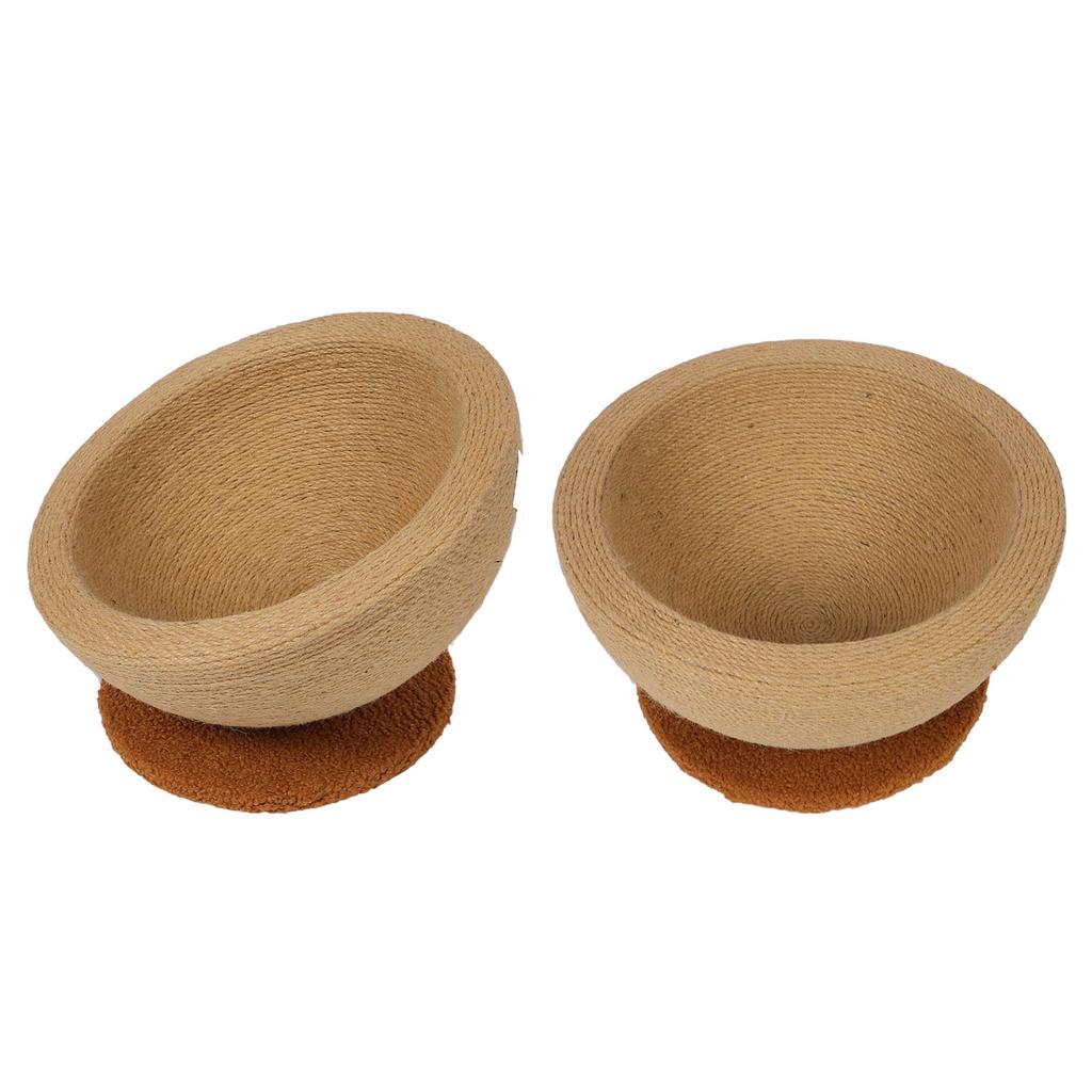 Cat Scratching Board Bowl Multifunction 2 In 1 Sisal Cat Scratcher Lounge Bed For Kitten