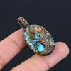 Gorgeous Tree Of Life Copper Turquoise Gemstone Pure Copper Wire Wrapped Handmade Jewelry Pendant