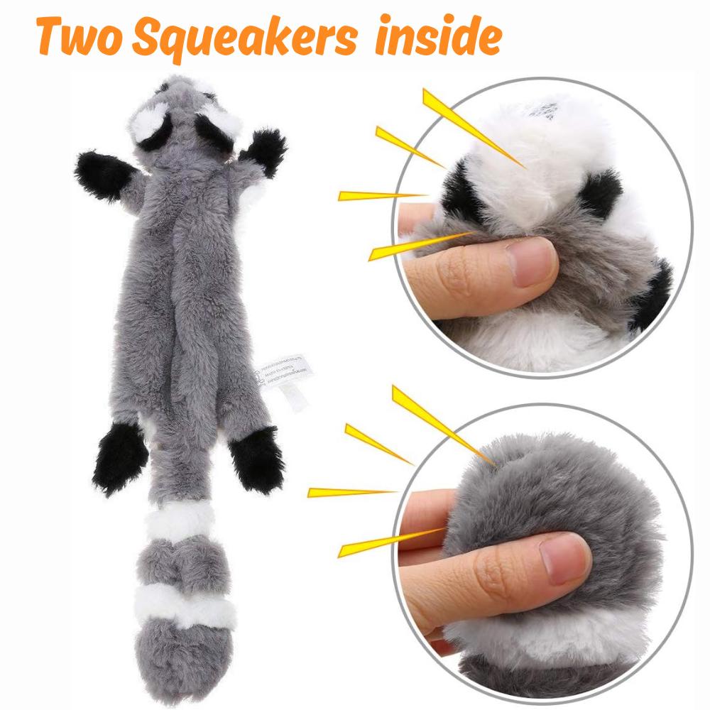 5 Pack Dog Squeaky Toys Pet Crinkle Toy No Stuffing Animals Soft Plush Dog Chew Toys for Medium and Large Dogs