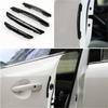 8 Pcs Black+Transparent PVC Universal Car Door Edge Scratch Anti-Collision Strip