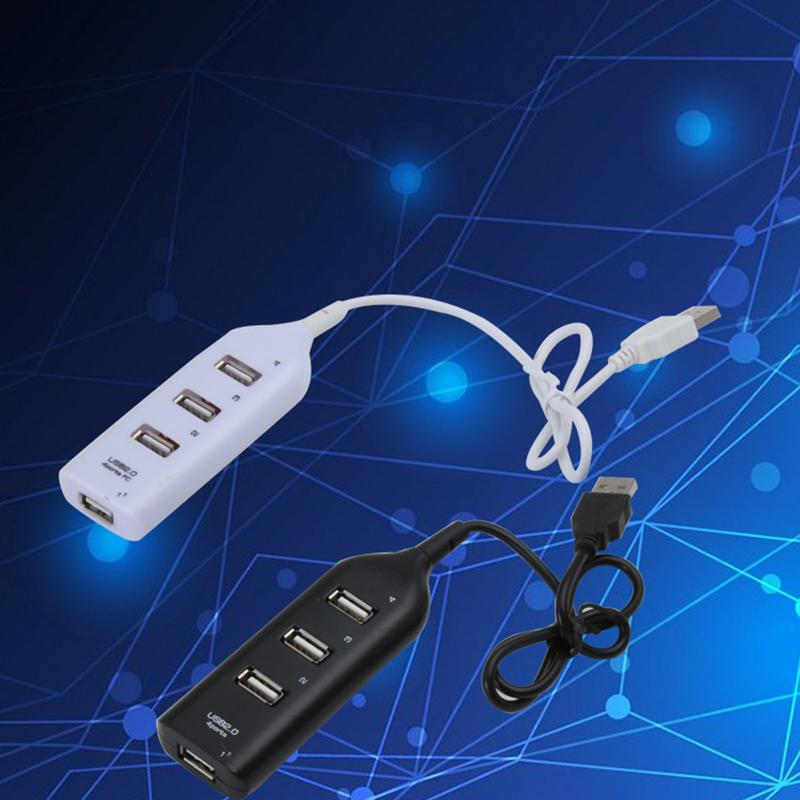 4-портовый USB 2.0 концентратор с кабелем высокоскоростной универсальный USB концентратор мини концентратор гнездо шаблон разветвитель кабель адаптер для ноутбука ПК