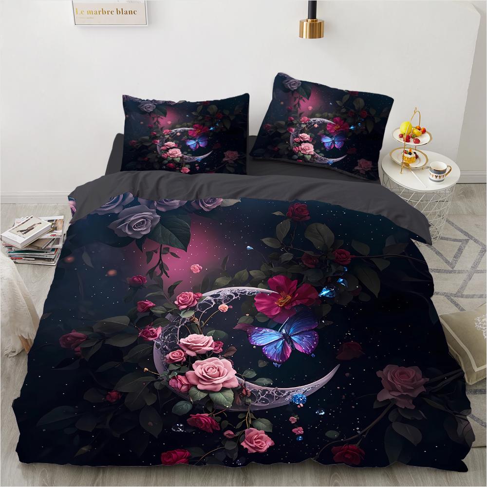 Красочный ретро-принт с 3D-принтом в виде бабочки (комплект из трех частей) односпальная двуспальная кровать пододеяльник наволочка комплект постельного белья