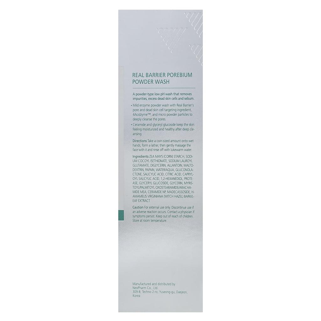 Real Barrier Порошок для умывания Porebium, 1,76 унции (50 г)