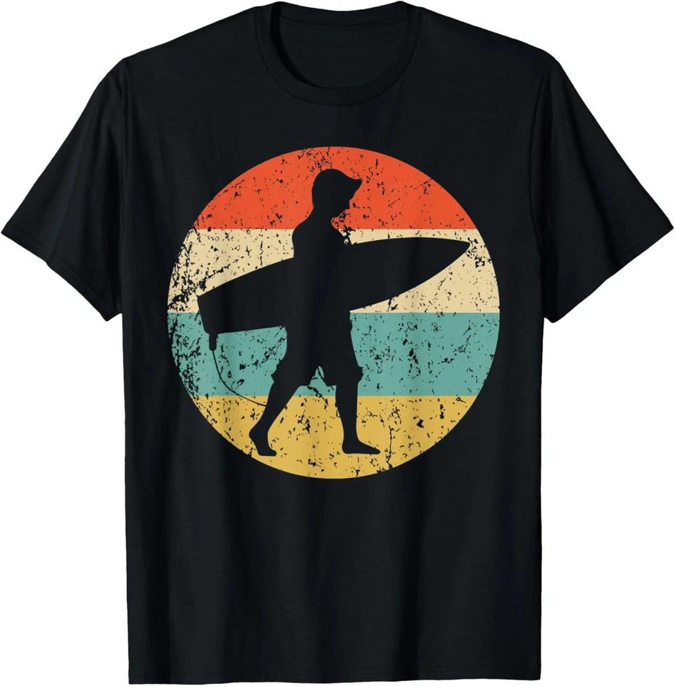 Surfer Silhouette Retro Surfing T-Shirt Hoodie