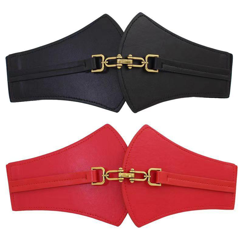 Винтажный широкий кожаный ремень с пряжкой, эластичный корсет для женского платья, поясной ремень для женщин, подарок