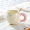 Milk Fufu Mug with Lid Spoon Cute Girl High-looking Ceramic Coffee Cup Couple Office Breakfast Cup