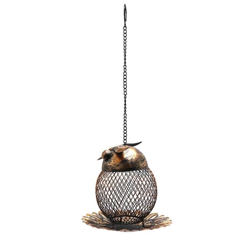 Wild Bird Station Outdoor Decor Water Bottle Metal Owl Bird Feeder Hanging Garden Hummingbird Feeding Tube
