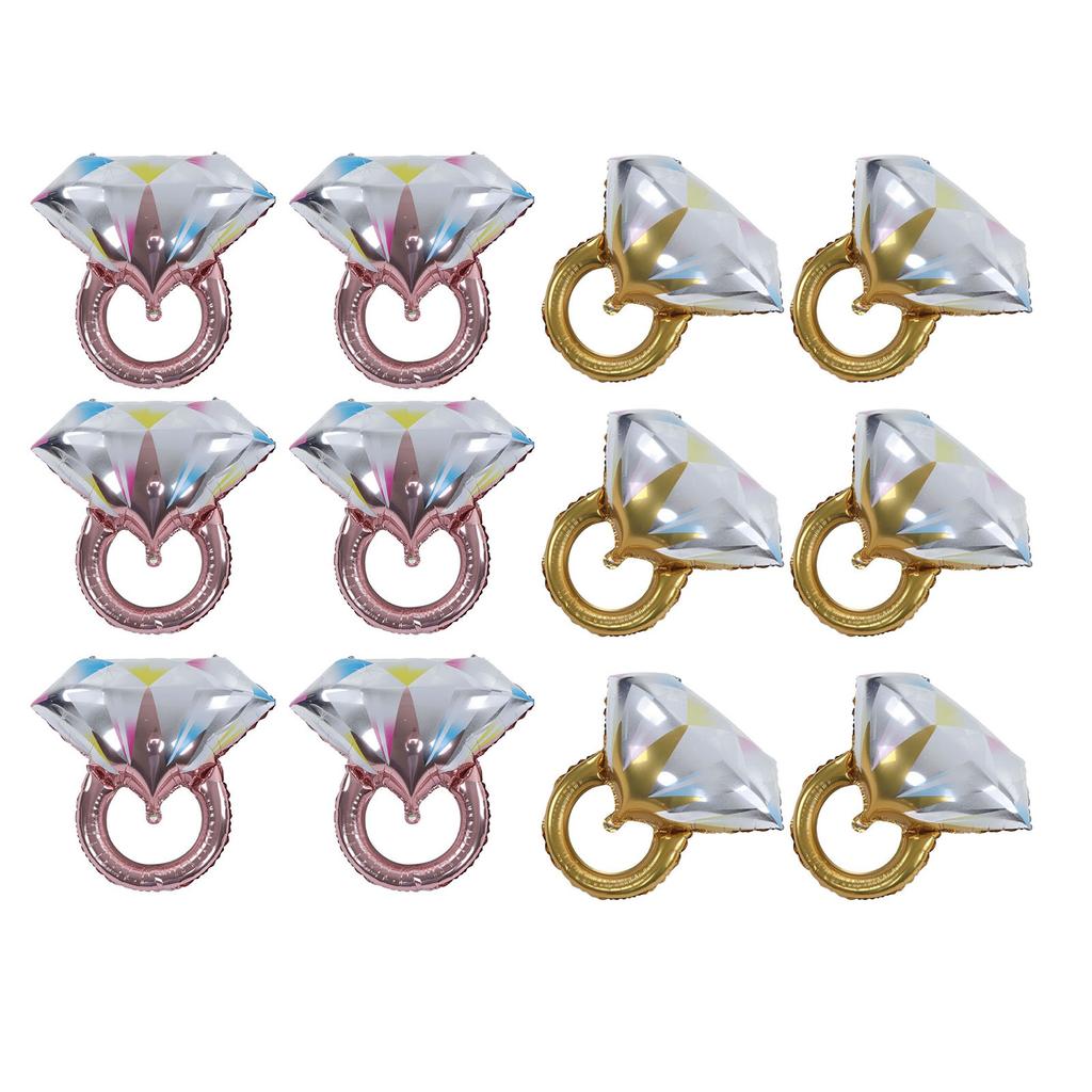 6 Pcs Balloon Aluminum Foil Spherical Balloons Bridal Shower Wedding Engag