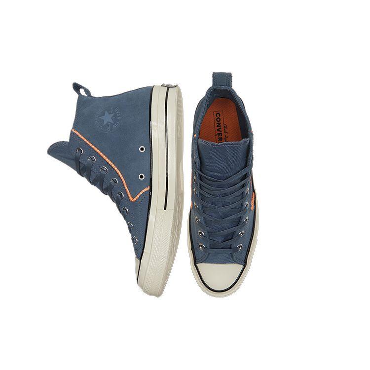 Converse Chuck Taylor All Star 1970s Casual Versatile High-Top Canvas Shoes Unisex Sneakers Deep-Blue 169370C