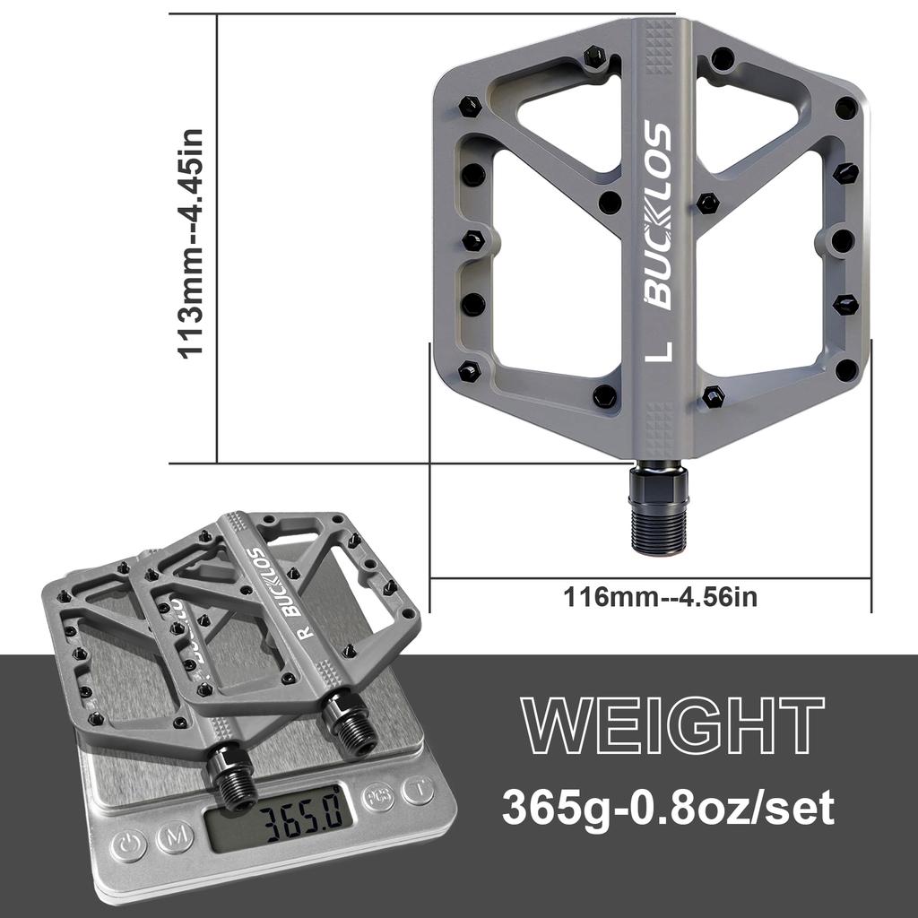BUCKLOS Pedals DU Bearing Bicycle Pedal Platform Ultralight Nylon Road Mountain Bike Pedal Non-slip MTB Flat Pedals Bicycle Part 6