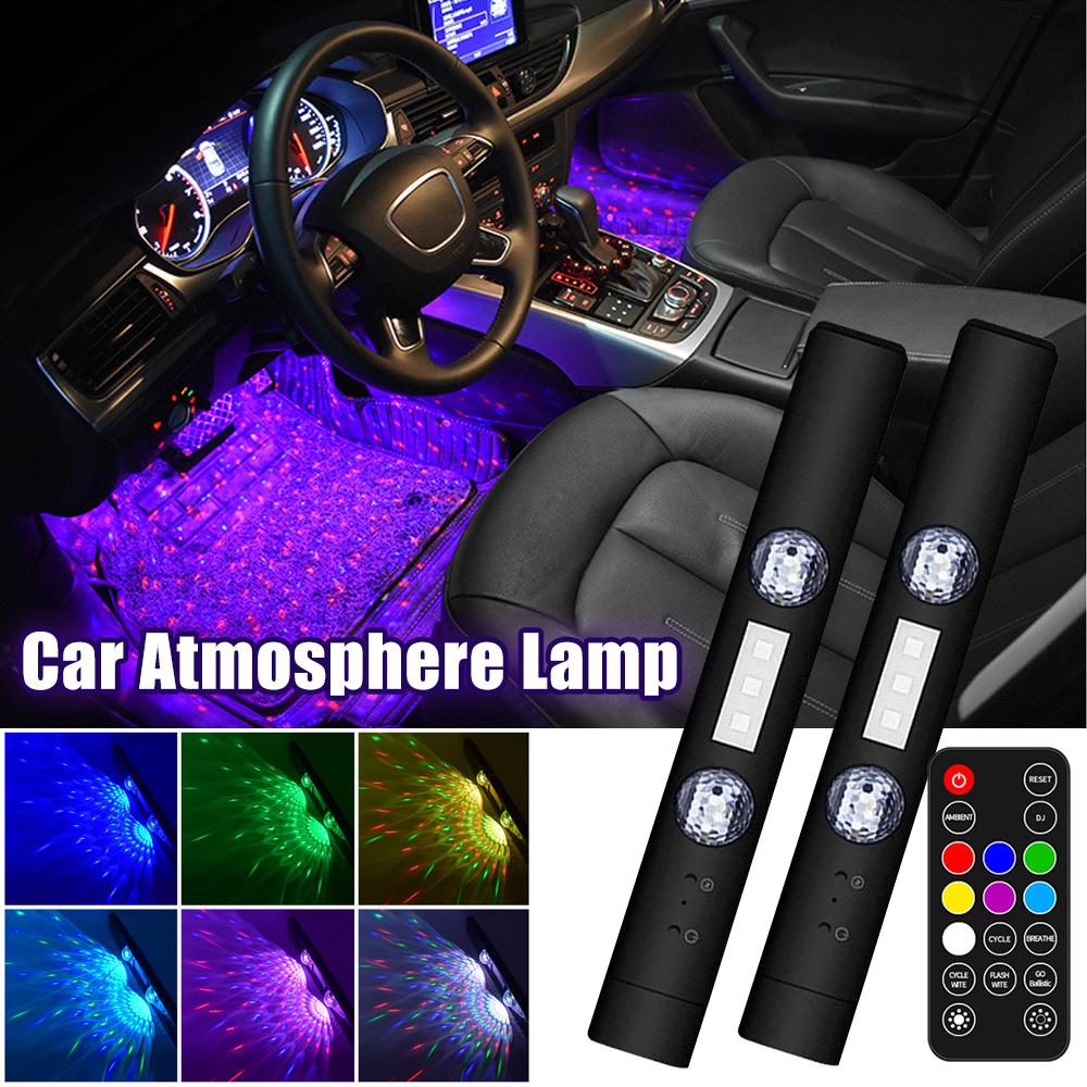OKEEN светодиодный автомобильный атмосферный светильник RGB на крышу со звездой, USB, беспроводная лампа, несколько режимов, автомобильный интерьер, декоративная атмосфера для вечеринки